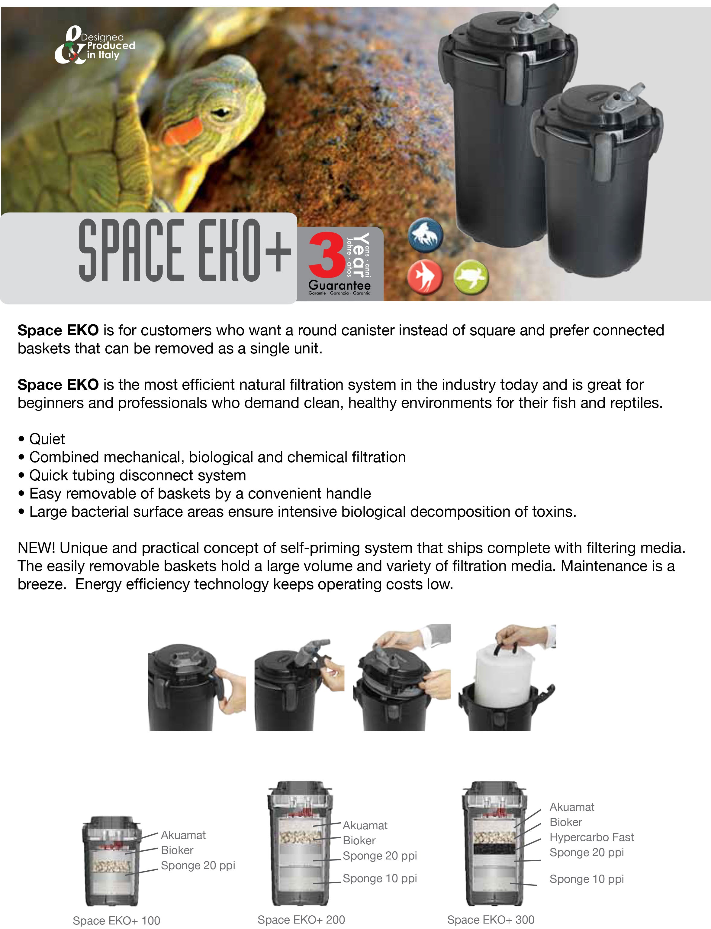 Sicce Space EKO+ 100 External Canister Filter - up to 30gal