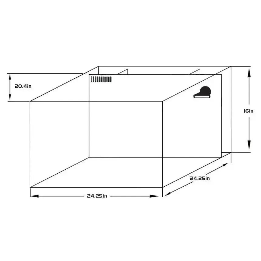 IceCap 38 Gallon Cube AIO Rimless Glass Aquarium