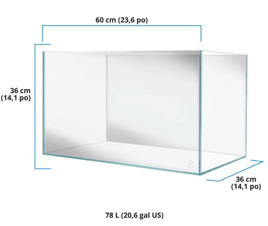 Fluval Visi-White 60P Aquarium Tank - 20.6 US Gal / 78 L