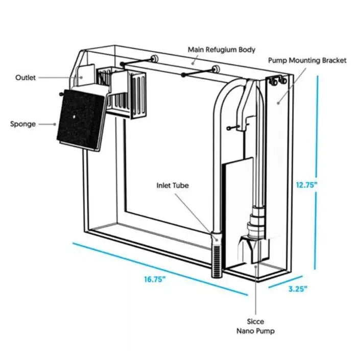 Aqua Ready HOB-R Hang-On-Back Refugium