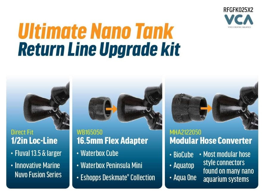 VCA Ultimate Nano Tank Return Line Upgrade – Dual Fluval 13.5