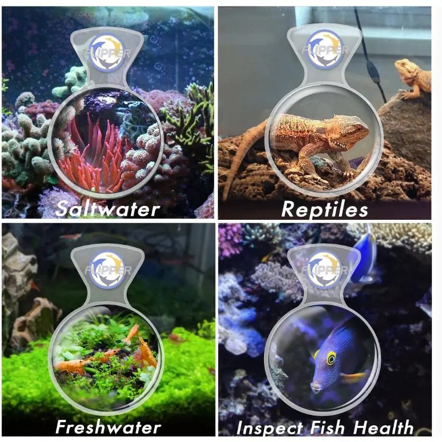 Flipper DeepSee Magnified Magnetic Aquarium Clear Viewer 4"