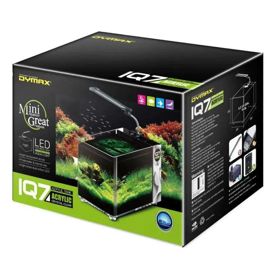 Dymax IQ7 5.2-Gallon Mini Acrylic Freshwater Aquarium - Mono Black
