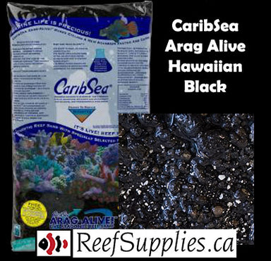 CaribSea Arag Alive Hawaiian Black 20lb - Live Sand