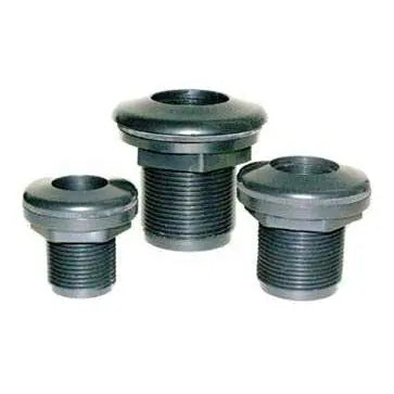 Bulkhead 1 1/2" Thread/Slip (black)